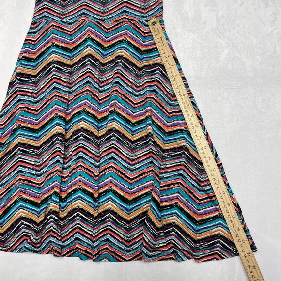Lularoe Azure Skirt Womens Extra Small Colorful Stripe Knee Length Casual Ladies - Picture 3 of 8